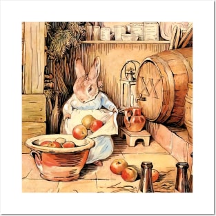 “Making Apple Cider” by Beatrix Potter Posters and Art